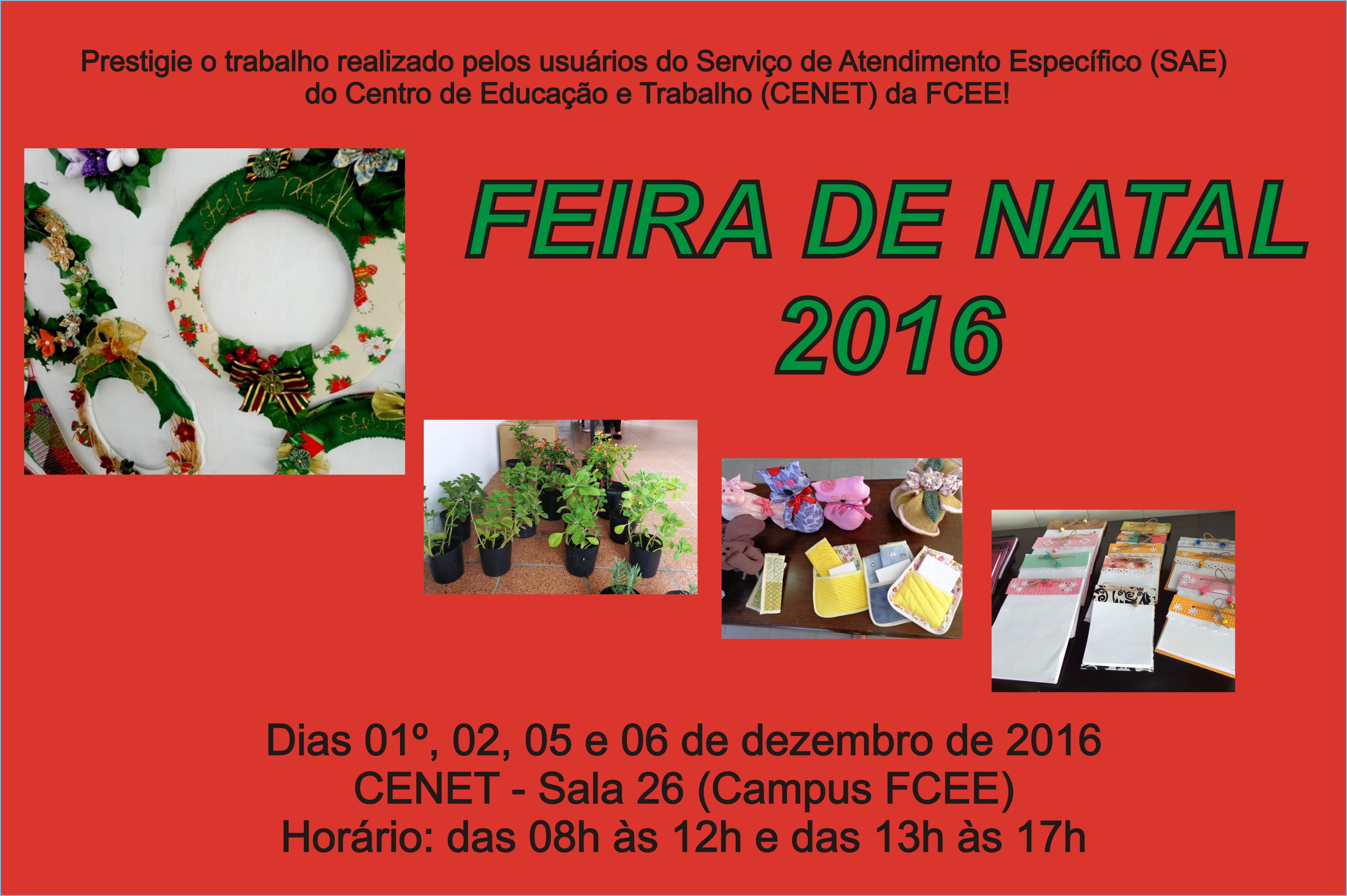 Feira de Natal começa nesta quinta