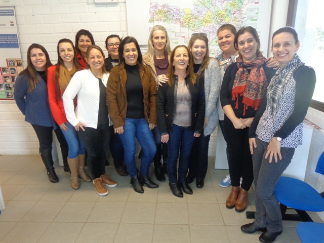 Professoras de Araranguá durante a visita técnica