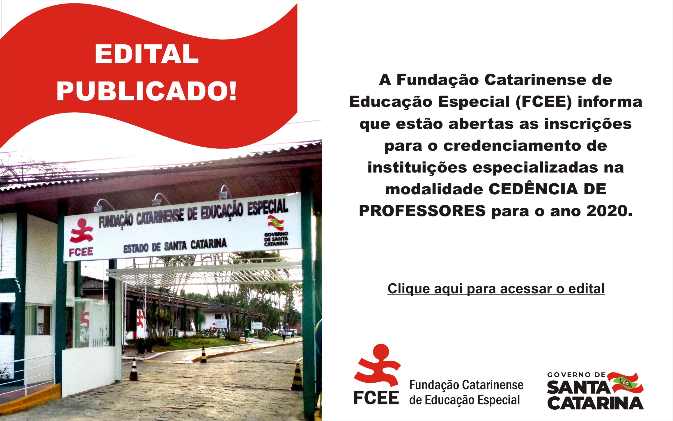 Edital publicado Cedência de Professores