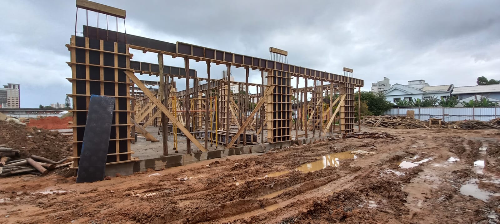 ambiente externo, obra de construção