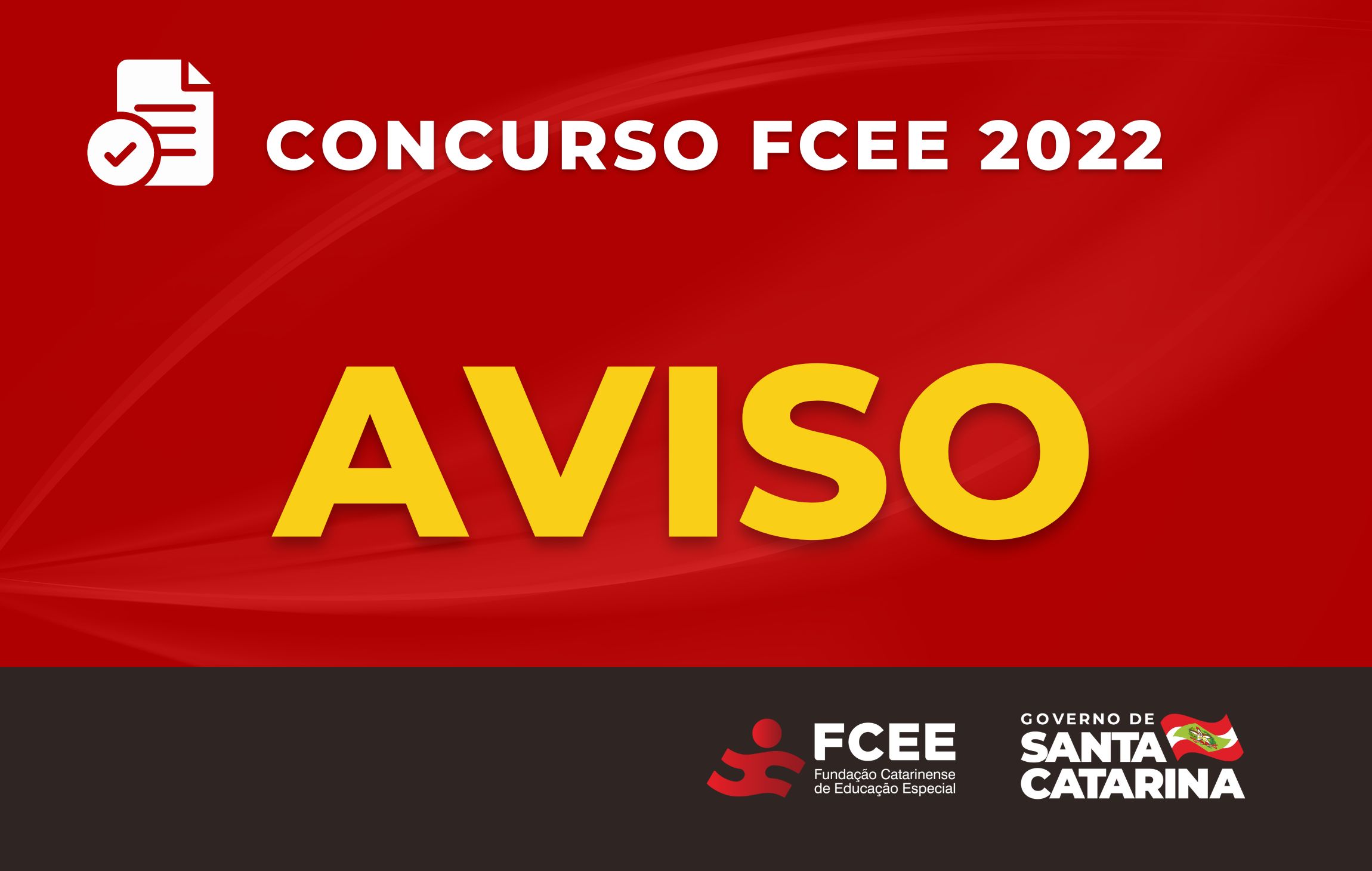 Imagem com texto: Aviso Concurso 2022