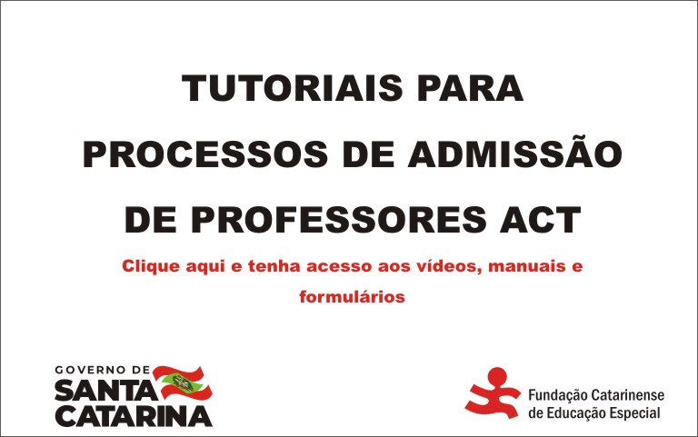 Tutoriais para processos de admissão de professores ACT