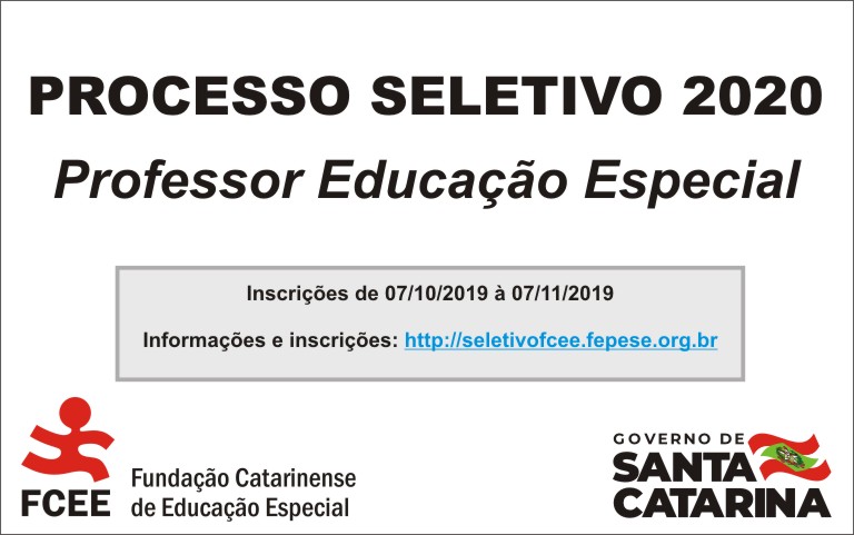 Processo Seletivo 2020 Professor de Educação Especial temporário